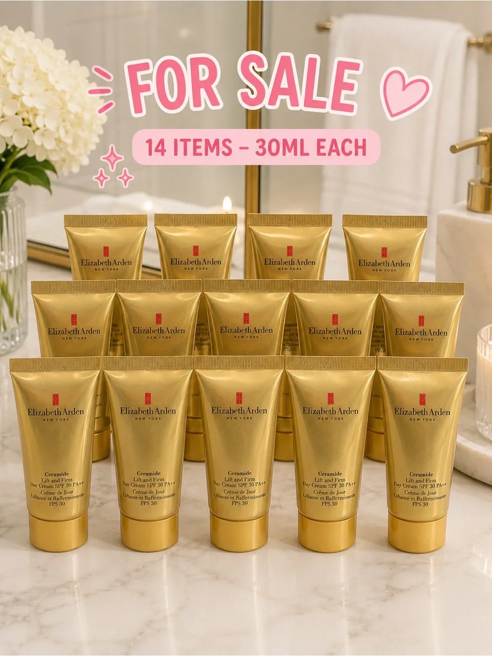 Elizabeth Arden Gold Ceramide Day Cream Set (14 x 30ml)